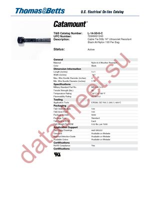 L-14-50-0-C datasheet  